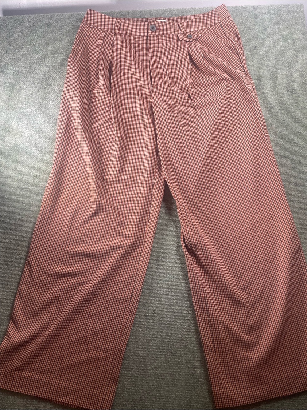 a new day Rust and Black Small Gingham Trousers